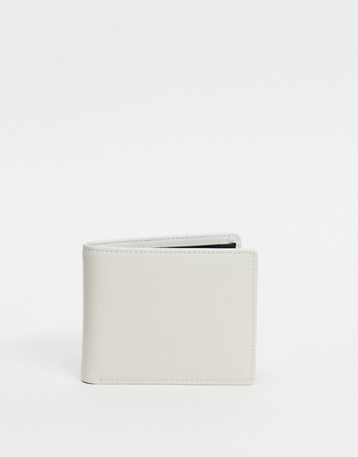 Smith & Canova wallet in white with contrast black lining