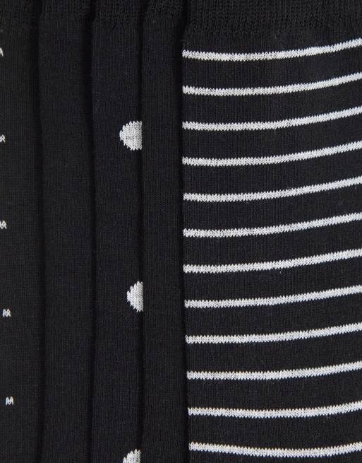 Smith & Jones Adelano 5 pack socks in dark gray, 3 of 4