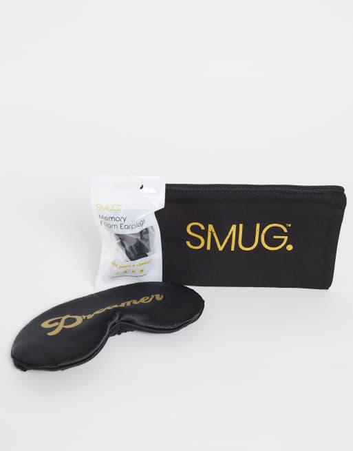 SMUG dreamer satin mask and memory foam earplugs sleep set ASOS