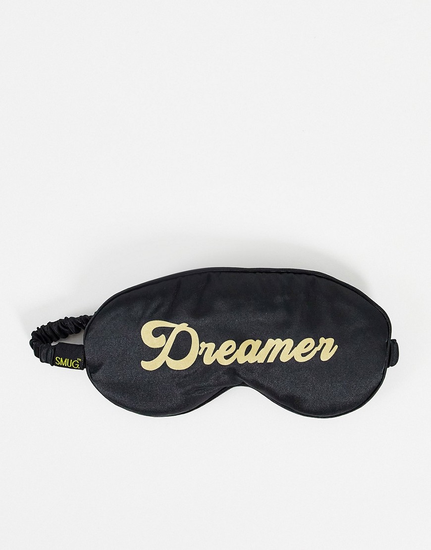 SMUG dreamer satin sleep mask-Black