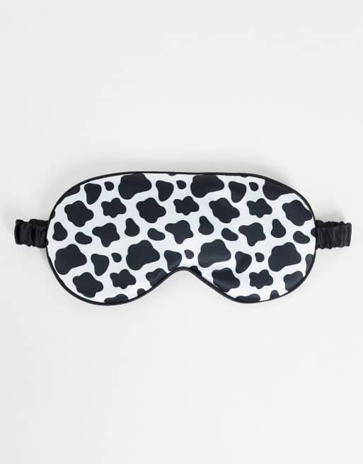 SMUG - Masque de sommeil en satin à imprimé vache