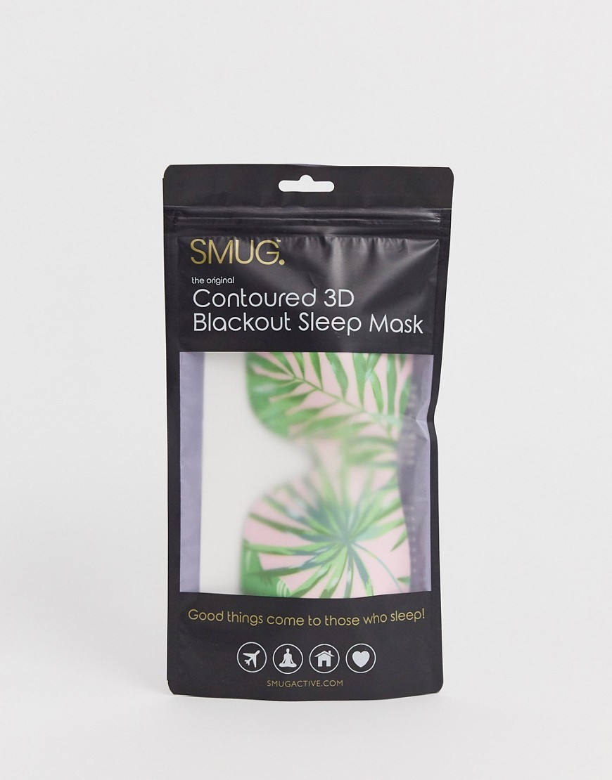 SMUG – Palmmönstrad sovmask som är snäll mot ögonfransarna-Rosa