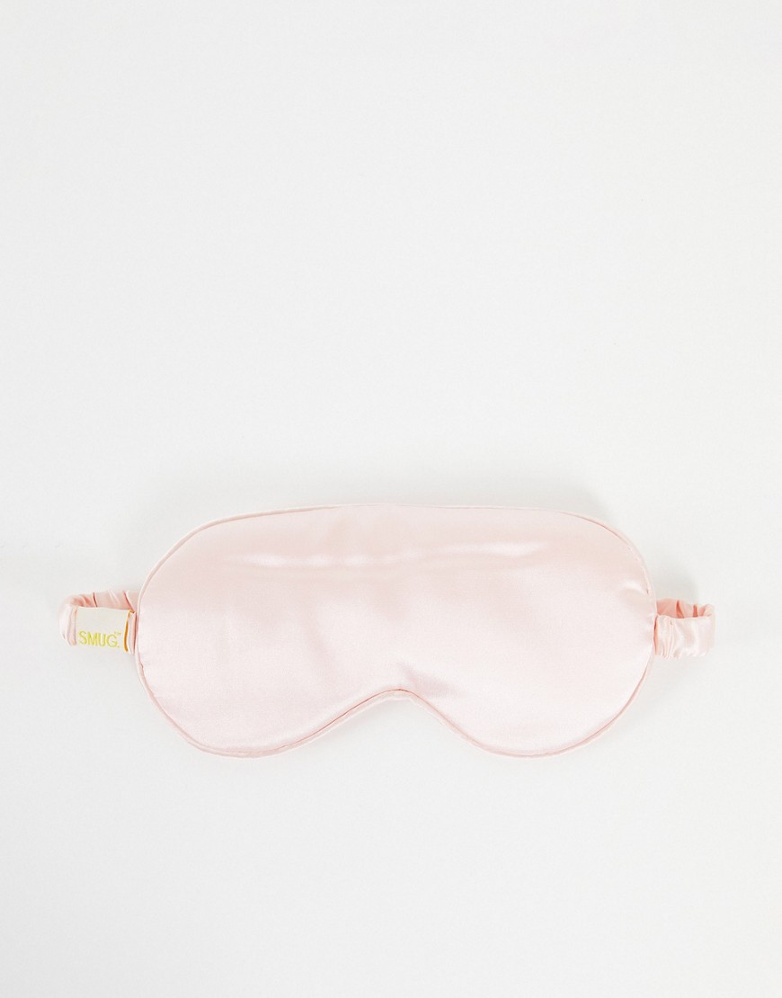 SMUG satin eye mask in baby pink