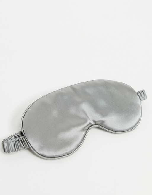 SMUG satin eye mask in pale gray ASOS