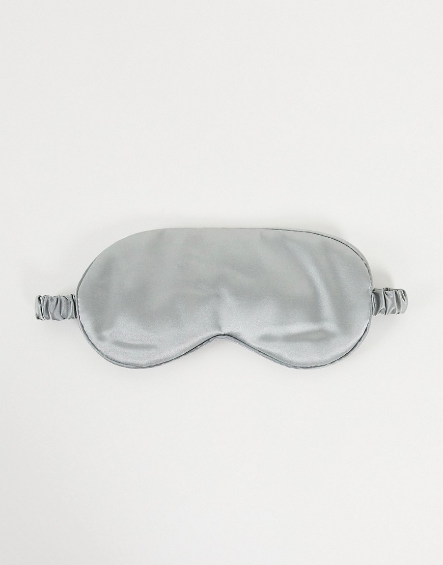 SMUG satin eye mask in pale gray-Grey