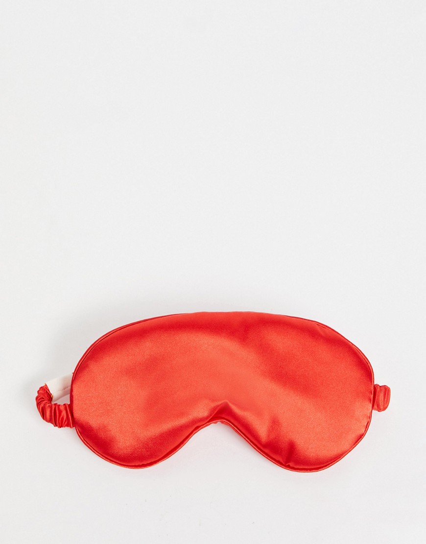SMUG satin eye mask in red