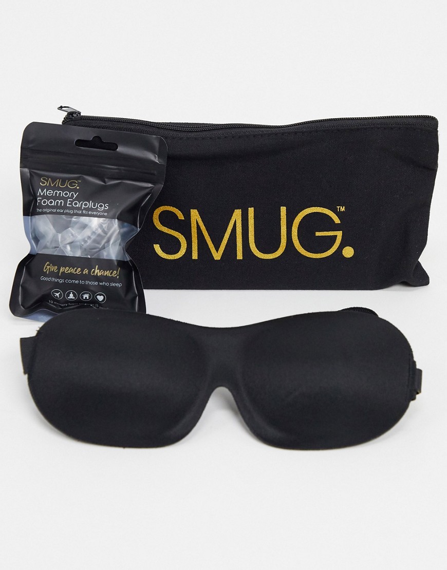 SMUG travel set with eye mask-Black