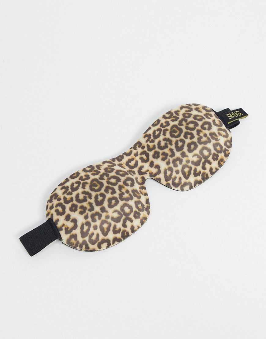 SMUG - Wimpervriendelijk slaapmasker met luipaardprint-Bruin