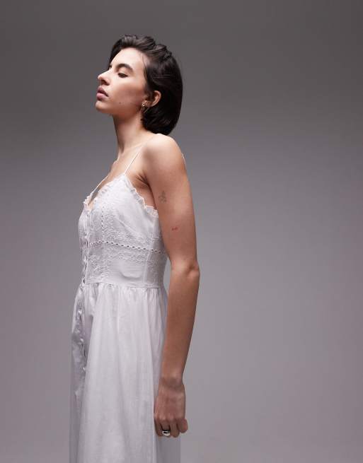 Sndys Astrid Maxi Dress in White - Size XXL