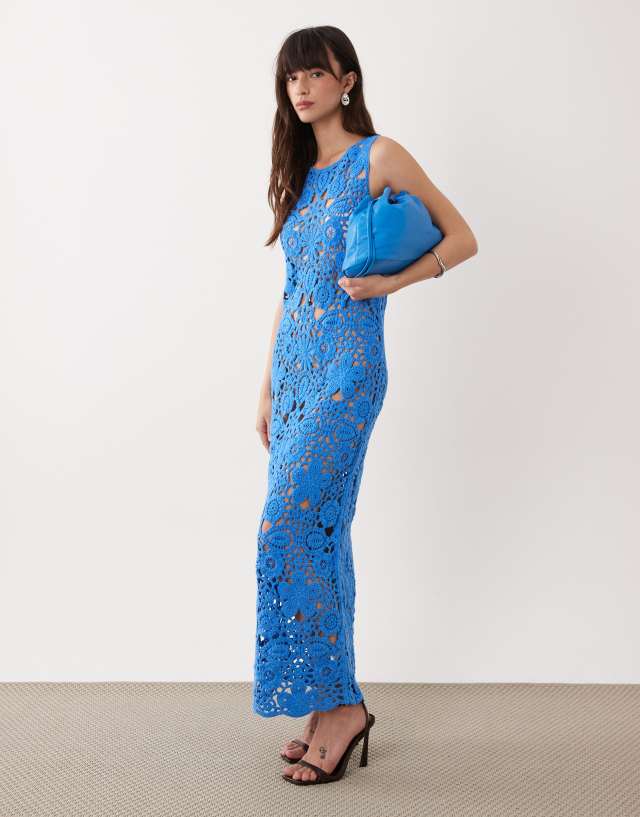 suki crochet maxi dress with flowers SNDYS cotton rich flower open in blue Kameez Length:48 Dusty-Rose Crochet pattern care bears birthday tutu Sheer crochet maxi with