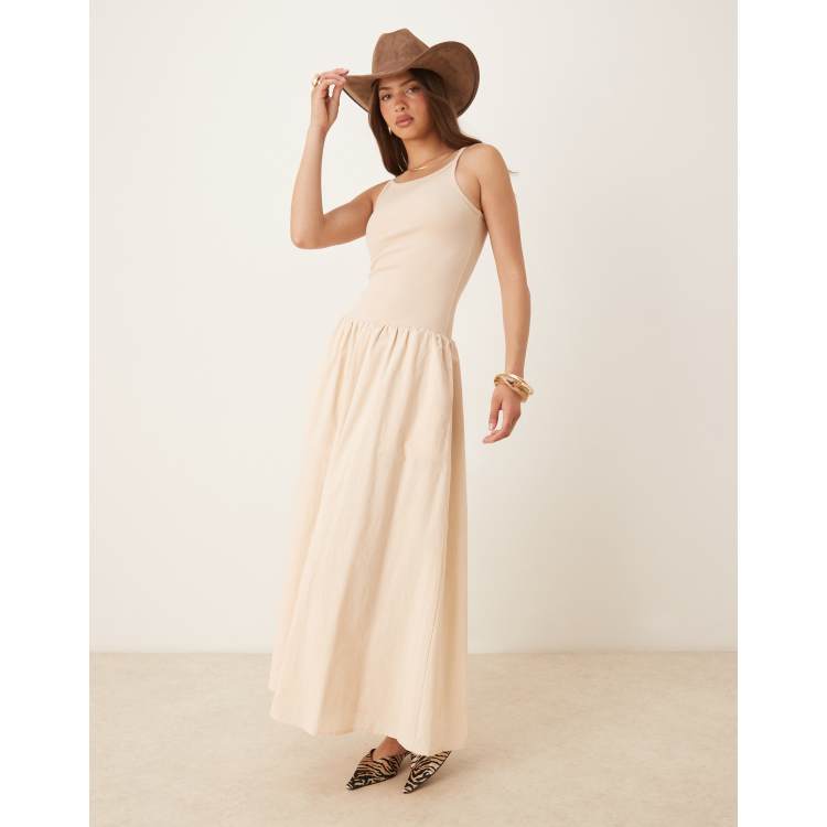 ワンピース ETMON Stair Shirring Punching Dress, Light Beige Stair Shirring Punching Dress, Light Beige - 감도 깊은 취향