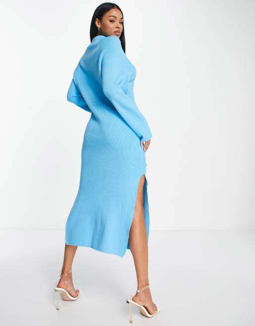 Light blue best sale tie front dress