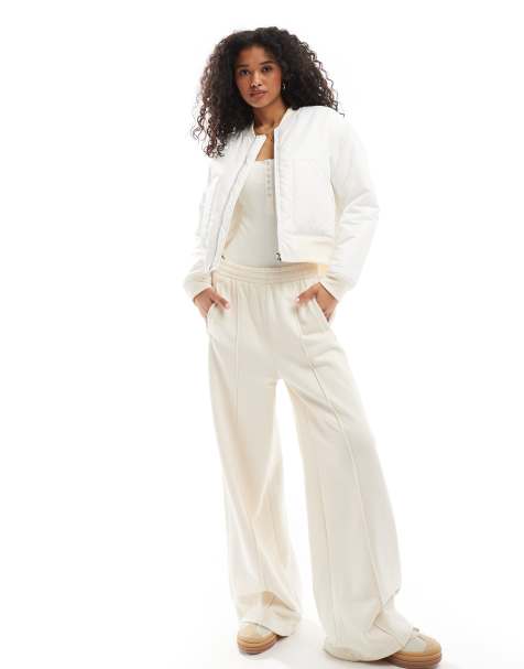 SNDYS - Giacca bomber imbottita color crema con tasche - view 1