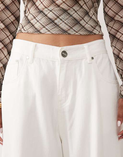 SNDYS - Jean bouffant large en coton léger - Blanc, 5 de 5
