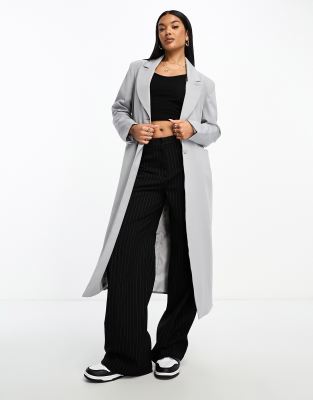 Shop SNDYS longline tailored blazer in light grey Online – Trendy & Affordable Fashion