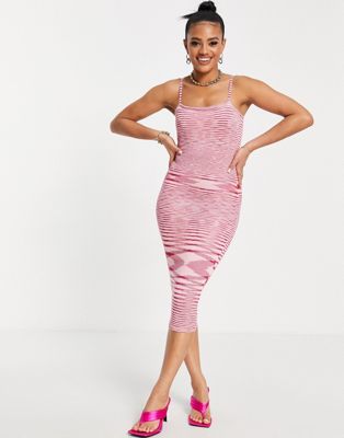SNDYS lunar knit dress in pink - ASOS Price Checker