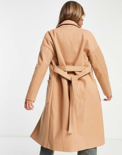 Manteau camel 2025 avec ceinture