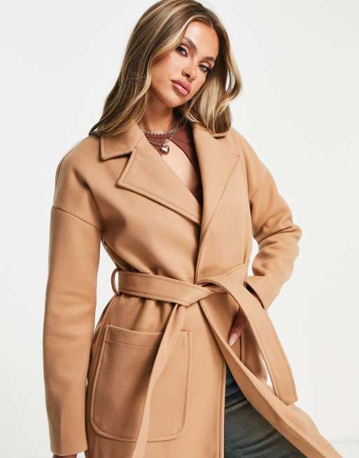 Manteau camel avec ceinture new arrivals