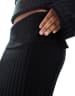 SNDYS ribbed knit foldover maxi skirt in black - part of a set