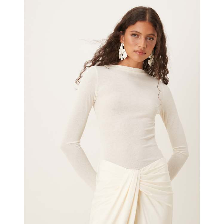 トップス andequal wave design sheer knit white 208991902-1-offwhite?$n_750w$&