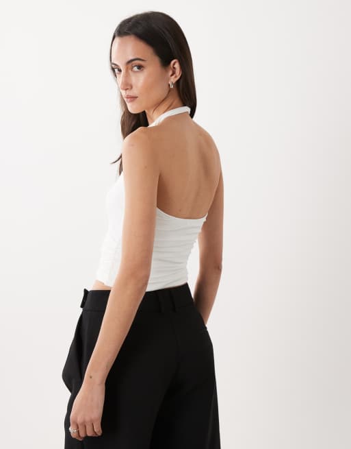 SNDYS - Top à encolure dégagée avec perles - Blanc, 4 de 4