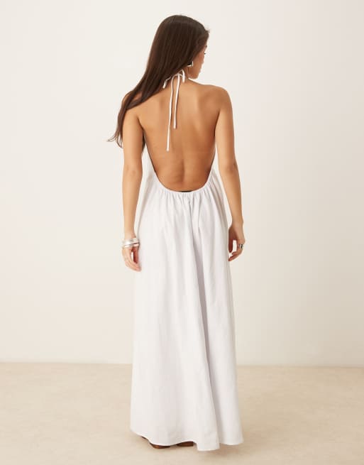 Misto Lino Donna Vestito Lungo Lino Bianco SNDYS Vestito Lungo In