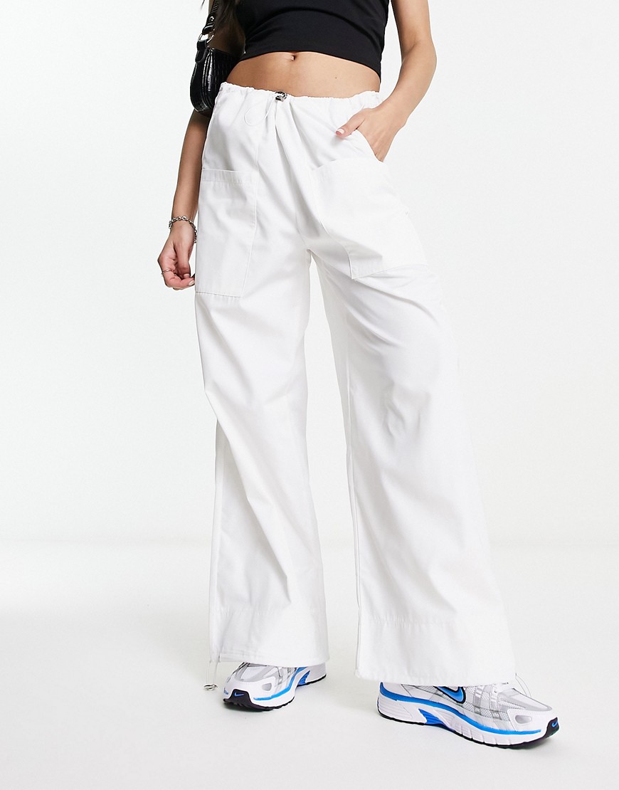 SNDYS x Molly King cargo trousers in white