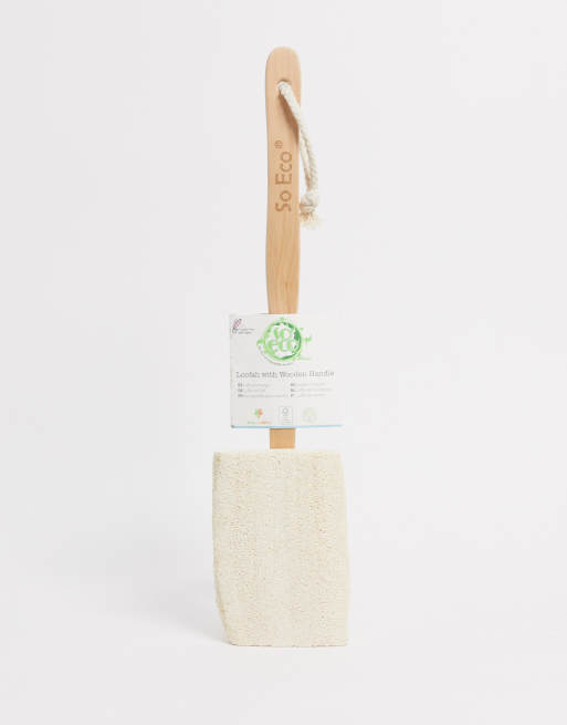 So Eco – Płaska gąbka luffa na drewnianej rączce
