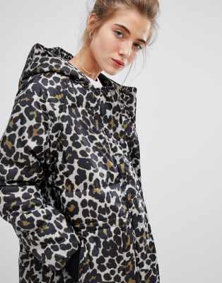 leopard print quilted jacket
