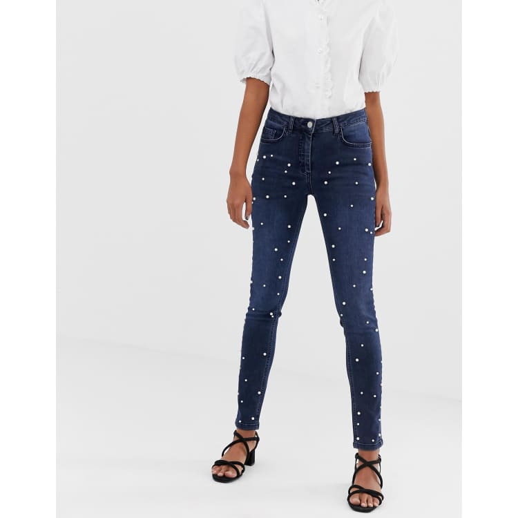 Blue jeans best sale with pearls