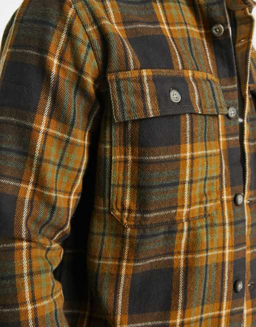Sobrecamisa a cuadros marrones de franela de Only & Sons  , 2 de 4