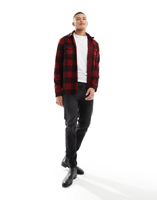 Sobrecamisa a cuadros rojos y negros de franela de Polo Ralph Lauren