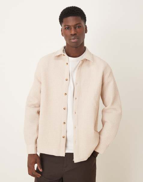 Sobrecamisa beis texturizada de ASOS DESIGN - view 1