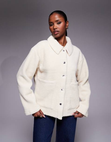 Sobrecamisa blanco hueso de felpa Rae de Barbour International - view 1