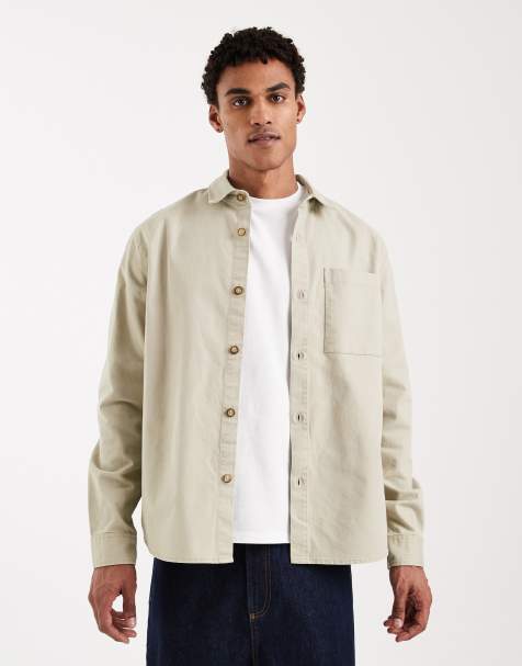 Sobrecamisa caqui extragrande de New Look - view 1