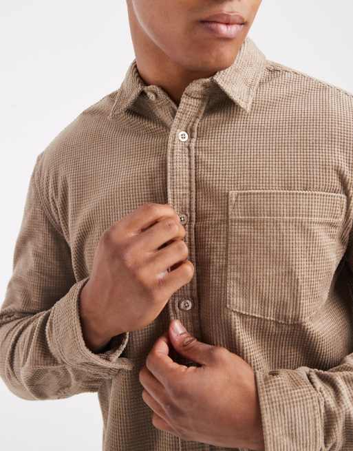 Sobrecamisa color piedra de pana gofrada de New Look, 5 de 5