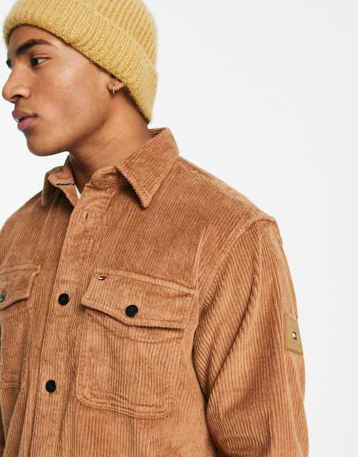 Sobrecamisa color tostado caqui de pana de Tommy Hilfiger, 3 de 4