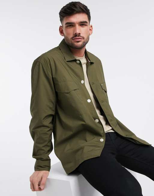 obturador declaración almuerzo Sobrecamisa en verde militar Officer de Tommy Hilfiger | ASOS