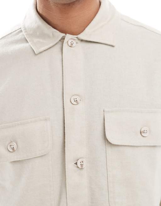 Sobrecamisa gris con acabado cepillado de Jack & Jones, 5 de 5