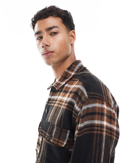 Sobrecamisa marrón a cuadros de Jack & Jones, 3 de 5