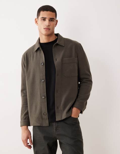 Sobrecamisa marrón clásica de Mango - view 1