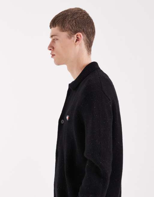 Sobrecamisa negra con logo de punto de Tommy Jeans , 4 de 5