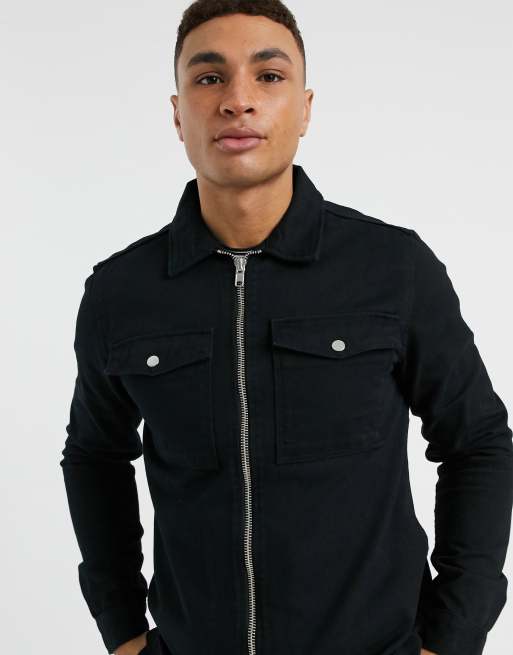 Sobrecamisa negra de River Island, 3 de 4