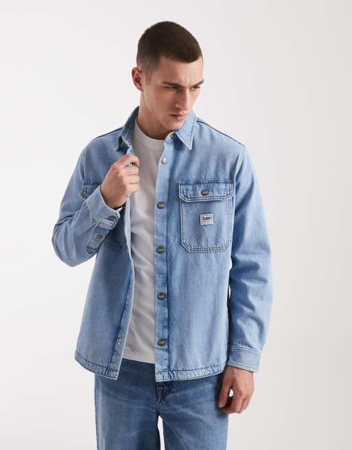 Sobrecamisa vaquera de estilo worker con lavado claro de Lee, 3 de 6