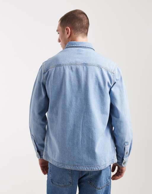 Sobrecamisa vaquera de estilo worker con lavado claro de Lee, 6 de 6