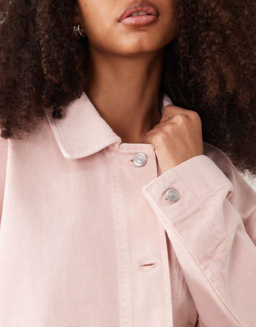 Sobrecamisa vaquera rosa lavado extragrande utilitaria de ARKET, 3 de 4