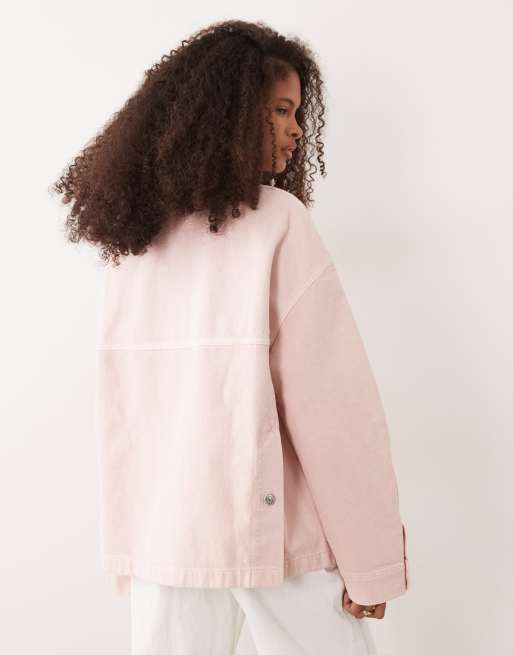 Sobrecamisa vaquera rosa lavado extragrande utilitaria de ARKET, 4 de 4