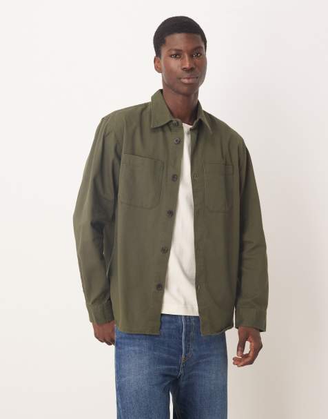 Sobrecamisa verde con bolsillos 100% de algodón de Selected  - view 1