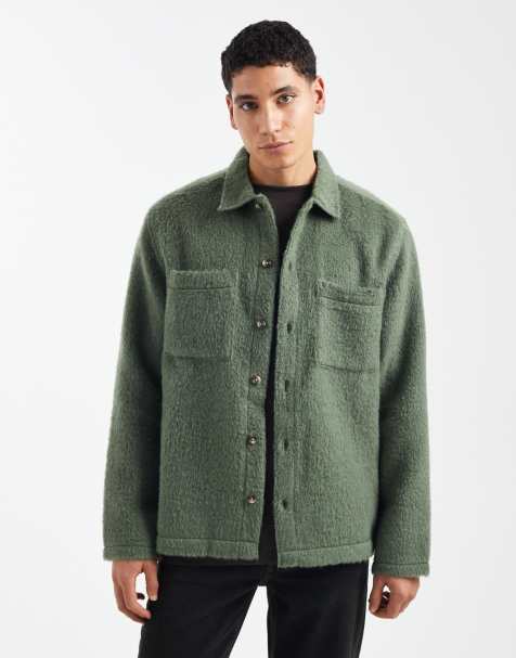 Sobrecamisa verde con bolsillos en el pecho de ASOS DESIGN - view 1