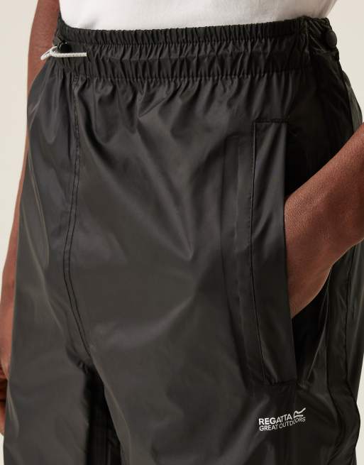Sobrepantalones impermeables negros transpirables plegables Active de Regatta, 4 de 4